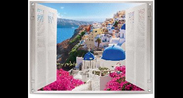 Tuinposter Santorini - 60 x 80 - Canvas - REINDERS