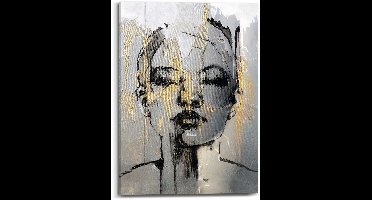 Schilderij Gezicht - 70 x 50 - Canvas - REINDERS