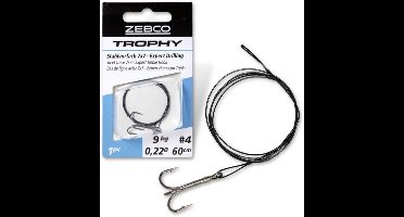 Zebco Trophy Steel Trace 7x7 Expert Treble Hook (1pc) - Maat : 60cm - 9 kilo