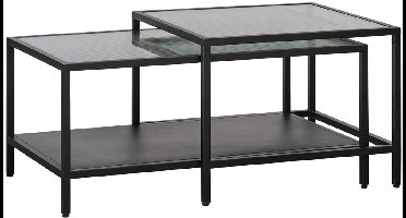 Salontafel Set - Metaal Zwart - 19kg - Bronco