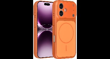 AG Matte Glass iPhone 17 Backcover hoesje - Magsafe full protection cover - Oranje