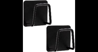 Zelfklevende Haak Zwart BLACK 4,8x4,8 cm 2 stuks - Haken - Handdoekhaak - Haakjes - Wandhaakjes - Ophanghaken
