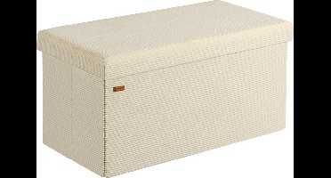 Casaria Opbergbox - Vouwbaar 76x38x38cm M Ripstof 100L - Beige
