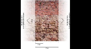 OUDE MUUR MET STENEN EN KEIEN FOTOBEHANG | Industrieel - Rood Bruin Beige - LivingWalls The Wall II