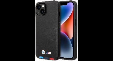 BMW M Line Leather Back Case - Geschikt voor Apple iPhone 14 Plus (6.7") - Zwart