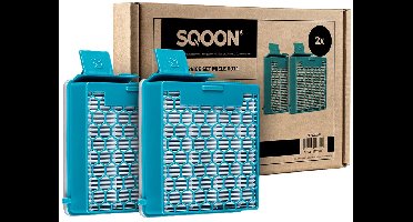 SQOON® XL Filterset geschikt voor Miele Boost CX1 stofzuiger - 2 STUKS - Gelijk aan model: SF-HY 60 - Vervangt HEPA-filter 11639240 - Voor schone en allergievrije uitblaaslucht