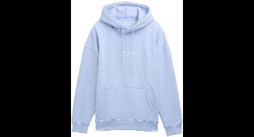 Tom Tailor Denim - Relaxed hoodie met logoprint - Maat M - Brunnera Blue