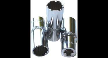 1/2" dop, Steekdop, Lange dop, 8-32mm, Cr-V, Industriële kwaliteit