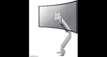 Neomounts NM-D775SILVERPLUS Monitorarm 1 scherm - 10-49" - 1-18 kg (curved 14 kg) - gasveer - 180°-stop - Topfix - zilver