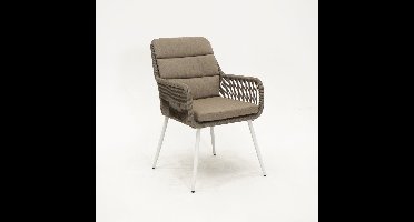 Vita Damian diningstoel taupe met zit en rugkussen