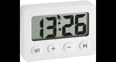 TFA Dostmann 60.2014.02 Wekker Quartz Wit Alarmtijden: 1