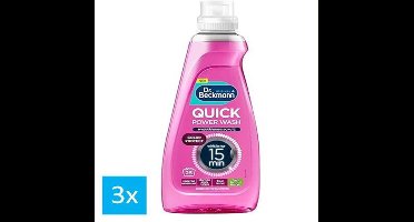 3 x Dr. Beckmann Colour Wasmiddel – Korte Wascyclus – 25 Wasbeurten – Effectief in 15 Minuten – 800 ml