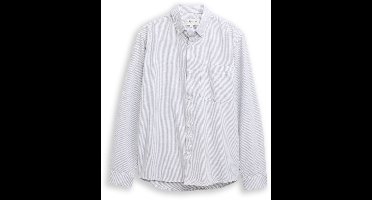 Tom Tailor Denim - Overhemd van katoen met relaxte pasvorm - Maat XS - white small stripe