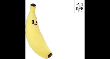 Take Me Home pluche banaan knuffel geel - 100cm groot kussen.