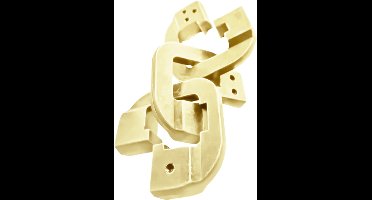 IQ-puzzel - Chain - Mini - Metaal - Goud - Niveau 6