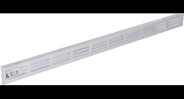 Starx Plintrooster - 500 x 30 mm - Geanodiseerd Aluminium F1 - Inbouw/Opbouw - Doorlaat 49 cm² - Materiaaldikte 2 mm - Aansluitmaat 495 x 27,6 mm - Kleur Zilver