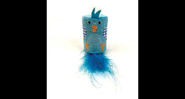 Happy pet tabby patch vogel ratel en roller blauw 18x7x7 cm