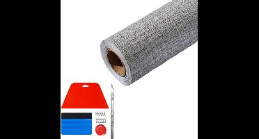 Home & Marker - Zelfklevend Behang - 35x500cm - Grijs Vinyl - Waterdicht - Inclusief Montage Set - WALLPOSHKITGRAY