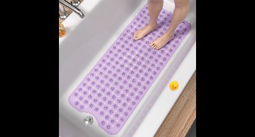 Badmat-102 x 41 cm extra lange badmat- helder paars