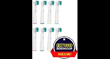 Opzetborstels 8 stuks wit - Hot Item!