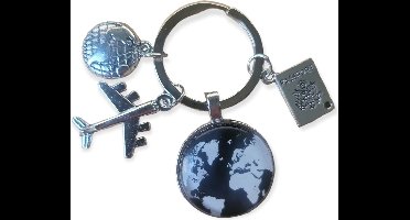 Horend Goed sleutelhanger wereld zwart wit