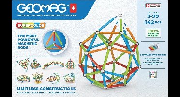 Geomag Super Color Recycled - Magnetisch Constructiespeelgoed met Panelen - 142-delig - Vanaf 3 jaar