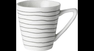 Dutch Rose espresso wit streep - set van 4