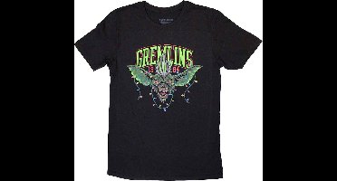 Gremlins - Stripe 1984 Xmas Lights Heren Tshirt - L - Zwart