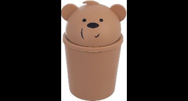 Prullenbak Teddybeer Bruin 1,5 l - Afvalmand - Afvalemmer