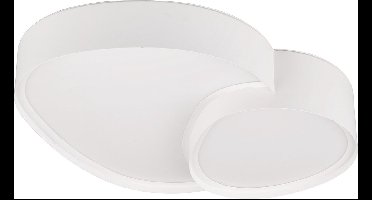 LED Plafondlamp - Torna Shine - 21W - Aanpasbare Kleur - Dimbaar - Afstandsbediening - Mat Wit - Metaal