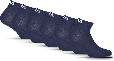 FILA - Basic Quartersokken / Enkelsokken | 6-Pack | Quarter Socks | Maat 35/38 - Navy