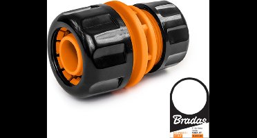 Bradas slangverbindingsstuk – Koppeling 25 mm (1") naar 19 mm (3/4") – Slangadapter – PVC – Wit-grijs