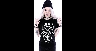 Restyle - Galaxy Cat Dames Tshirt - XS - Zwart