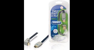 Bandridge HDMI 1.4 High Speed with Ethernet kabel haaks naar beneden - 0,50 meter