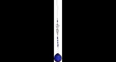 Suncatcher Maangodin - Raamkristal Blauw -Kristalhanger Maan Godin Kobalt Blauw 15cm