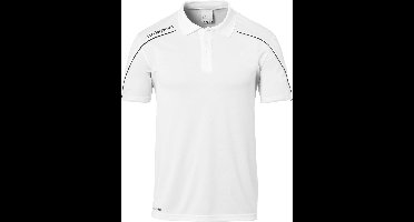 Uhlsport Stream 22 Polo Shirt Heren Sportpolo - Maat S  - Mannen - wit/zwart