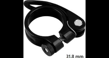 31,8mm Quick release zadelklem met lever voor 27.7 tot 28,6mm zadelpen - Zwart