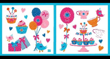 Muurstickers Lief Roze