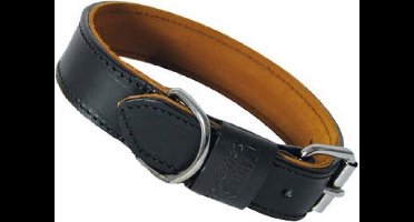 Martin Sellier Halsband - Black Tan - Leder - Zwart - Breedte 30 mm - Nekomtrek 31 - 37 cm (GELIEVE ALVORENS BESTELLEN OPMETEN)