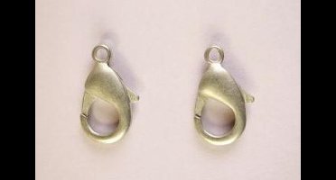 Karabijn sluiting 22mm Platinum Antiek Zilver, 5 doosjes X 2stuks