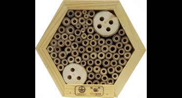 Cj Wildlife Insectenhotel honingraat Sun - 16 cm - Stevig - Natuurlijk hout - Bijen - Insecten