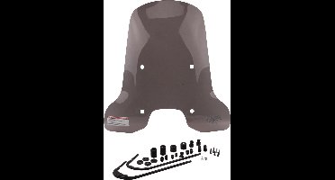 Windscherm Smoke | Vespa Sprint (73cm)Hoog getint windscherm compleet met zwarte montageset | Vespa Sprint