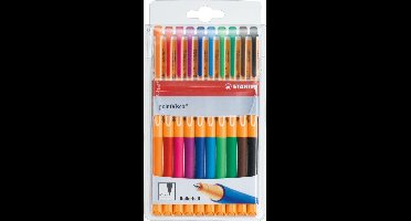 STABILO pointVisco - Rollerball - Medium 0,5 mm - Etui Met 10 Kleuren