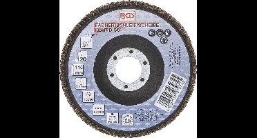 BGS - Slijpschijf - Lamellenslijpschijf - Ontroesten - Ontlakken - Metaal - Ø 115 mm | K 120 - 1 stuks - BGS3972
