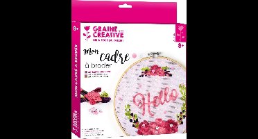 DIY Borduurset Ring d 20 cm | Borduurpakket | Embroidery Kit - Hello in Wood