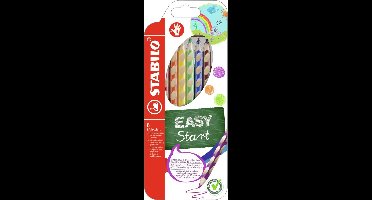 STABILO EASYcolors - Ergonomisch Kleurpotlood - Rechtshandig - Extra Dikke 4.2 mm Kern - Etui Met 6 Kleuren