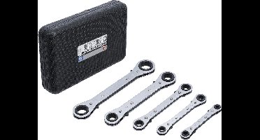 BGS Ratel ringsleutelset, recht, omschakelbaar 6 x 8 - 19 x 22 mm 5 delig