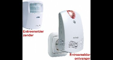 M-E DGF-100-SET Draadloze ENTREEMELDER - Toegangsmelder - Winkelbel - complete set - 40713