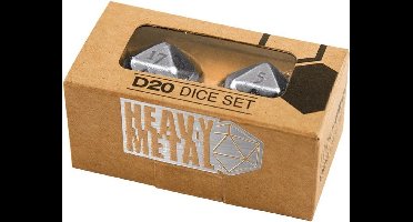 Heavy Metal D20 2-Dice Set - Chrome