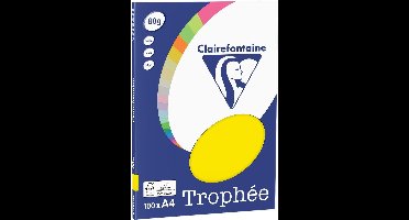 Clairefontaine Trophée - Fluor Geel - kopieerpapier- A4 80 gram - 100 vellen